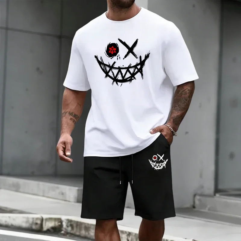2026 Summer Men's Set T-shirt&shorts Urban Casual Fashion Short Sleeeve Outfits Streetwear Home Outdoor Comfort T-Shirts Co-ords
