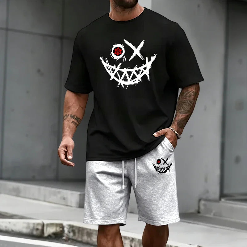2026 Summer Men's Set T-shirt&shorts Urban Casual Fashion Short Sleeeve Outfits Streetwear Home Outdoor Comfort T-Shirts Co-ords