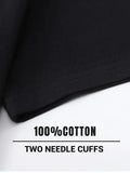 100% Cotton Solid T-shirts men Sporty Short Sleeve Tees Fashion Casual White Black Clothing Loose O-Neck Summer Tops