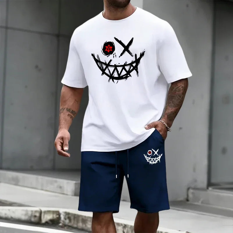 2026 Summer Men's Set T-shirt&shorts Urban Casual Fashion Short Sleeeve Outfits Streetwear Home Outdoor Comfort T-Shirts Co-ords