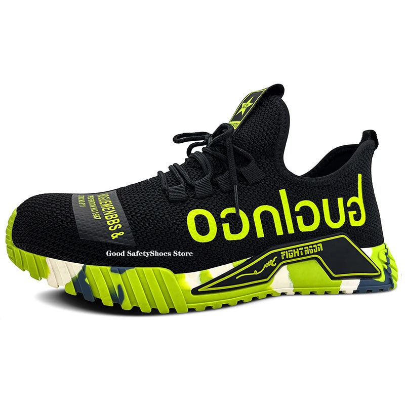 Fashion Safety Shoes With Steel Toe Cap Work Sneakers Men Women Work Shoes Puncture-Proof Work Safety Boots Safety Footwear 2024