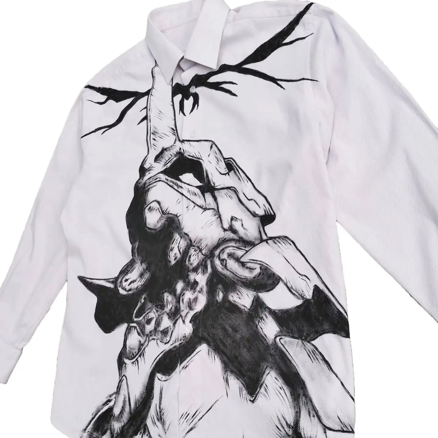 Vintage Anime Graphic T Shirts Goth Style Streetwear Harajuku Long Sleeve Y2k Tops Polo t shirt for Men clothing