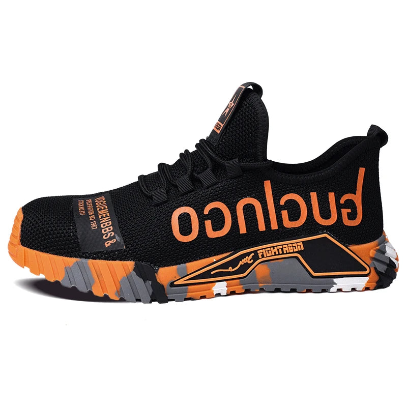 Fashion Safety Shoes With Steel Toe Cap Work Sneakers Men Women Work Shoes Puncture-Proof Work Safety Boots Safety Footwear 2024