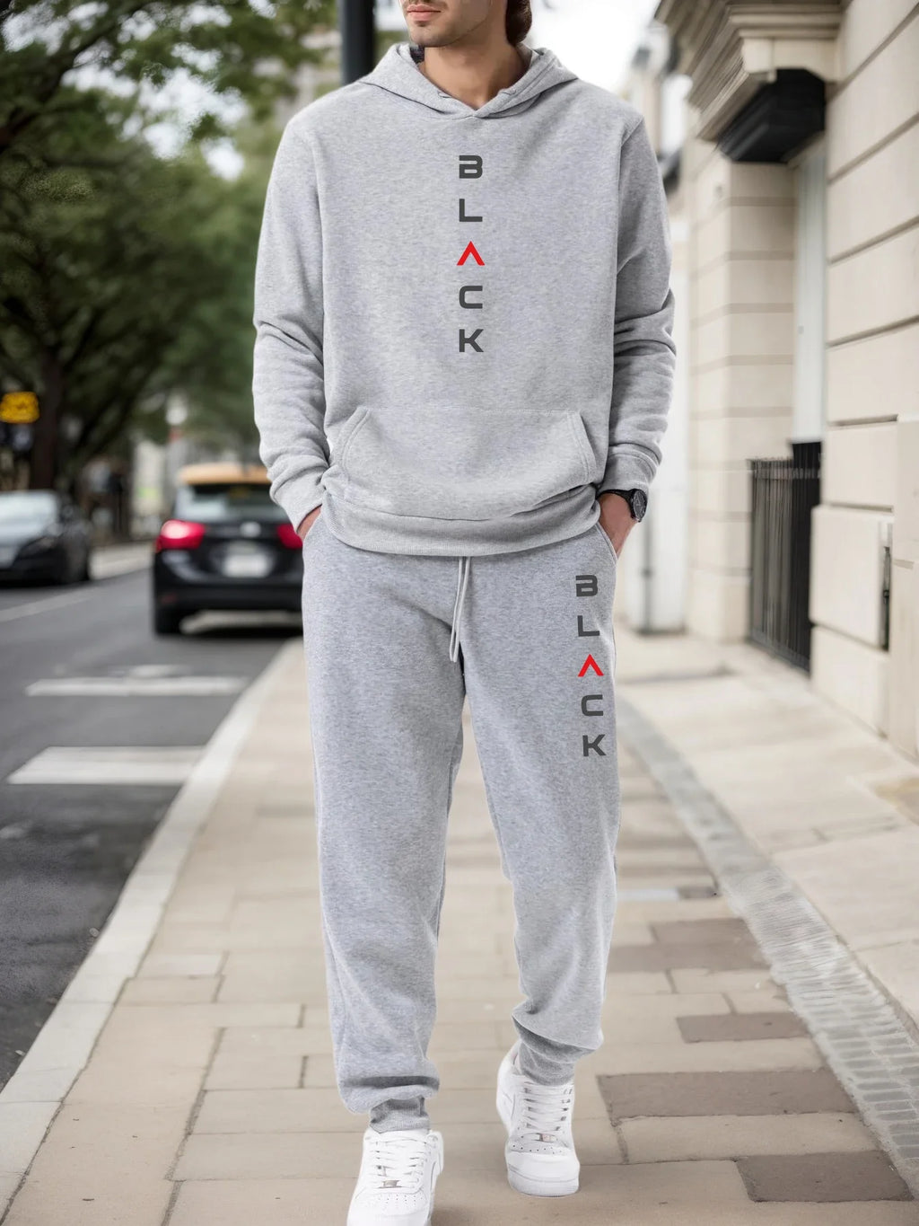 Fashion Mens Tracksuit Casual Hooded Sweatshirt Outfits Outdoors Gym Jogging Man Clothing 2026 Spring Autumn Sports 2 Pcs Sets